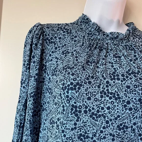 Women's Boden Blue Print Dress size 10R - Picture 3 of 9